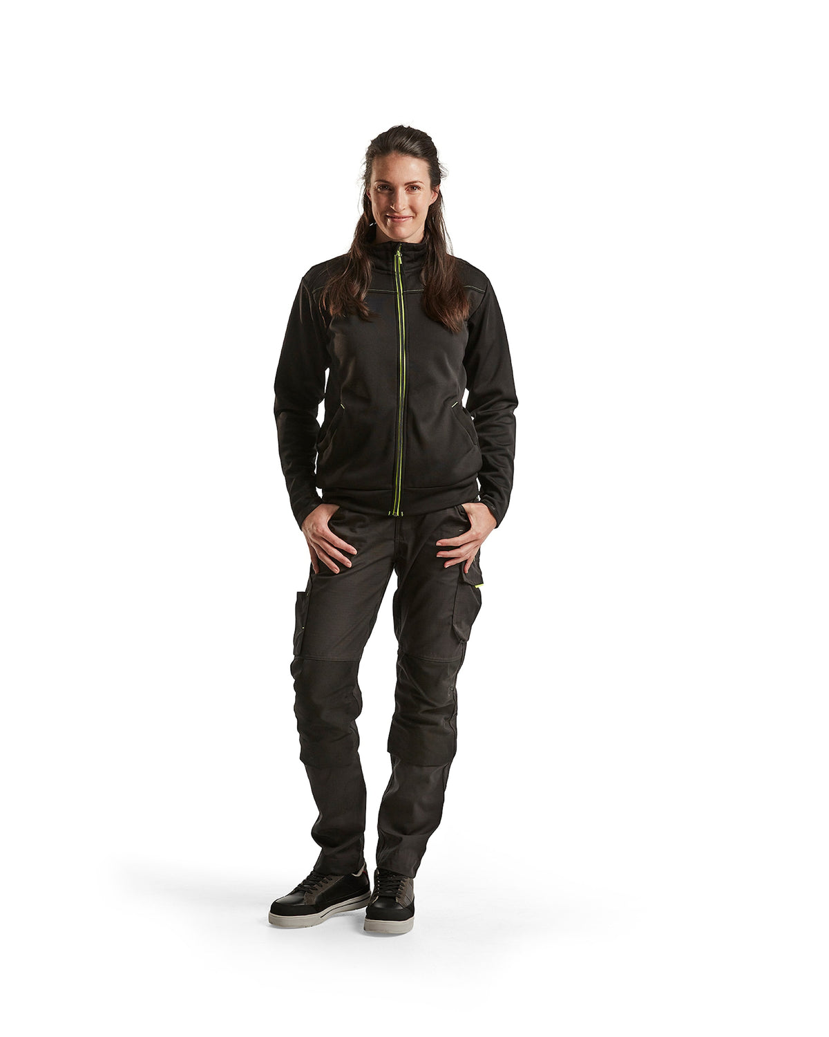 Blåkläder Damen 7195 Stretch Servicehose – schwarz/gelb